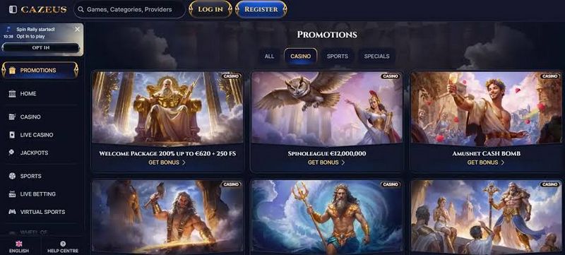 Versione mobile del sito di Cazeus Casino: funzionalità e comfort